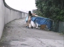 【개인 촬영】남편이 아내를 노숙자 텐트에 보내주는 영상을 전원 ●●S●X로